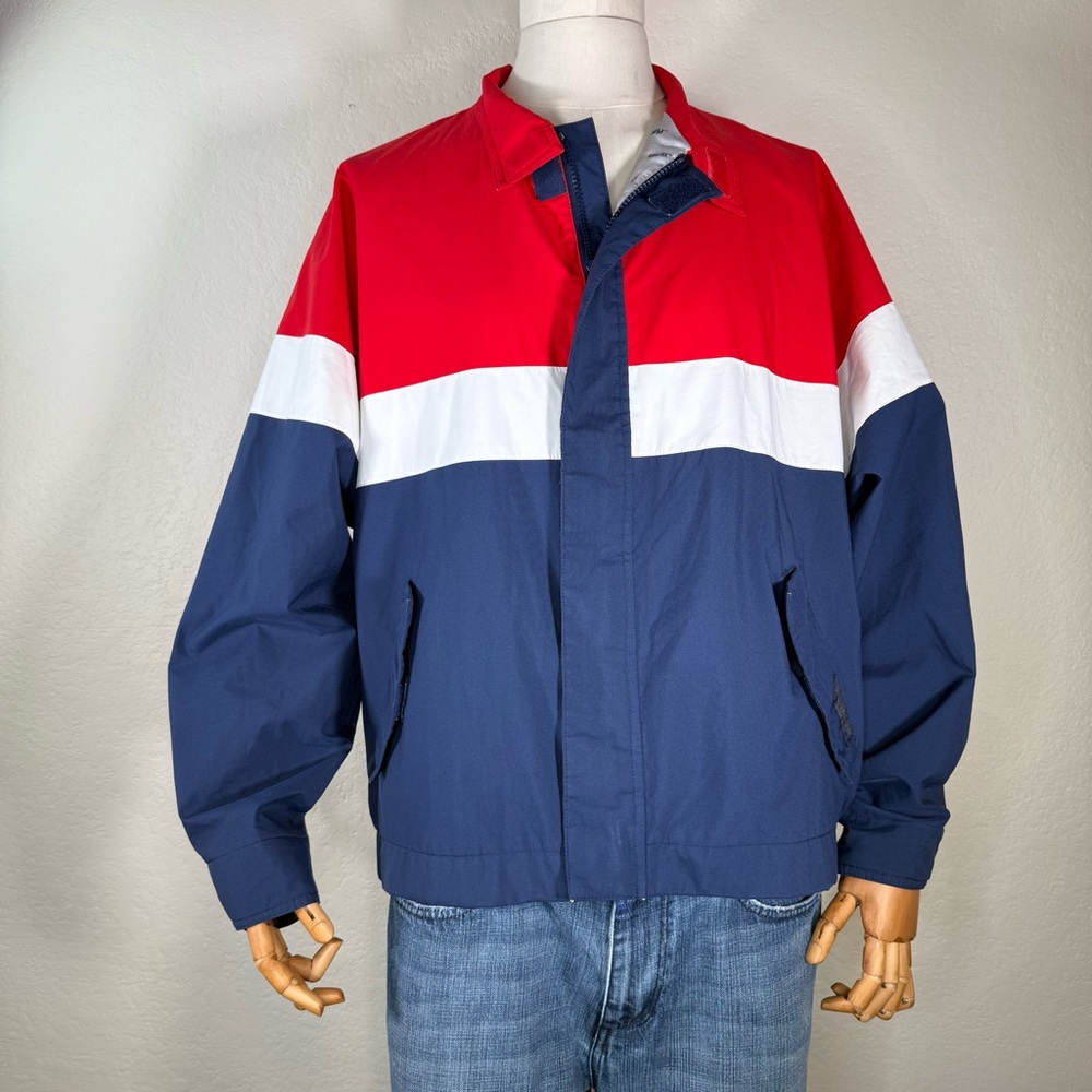 Vintage Tourney Gore-Tex Red White & Blue Color Block Golf Jack Nicklaus Jacket